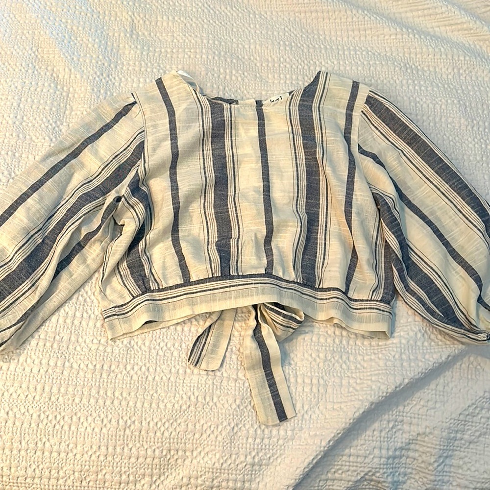 Striped Tie Back Top